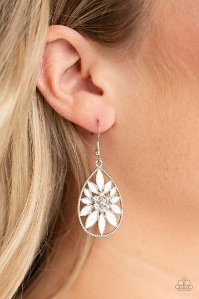 Floral Morals - White Earring