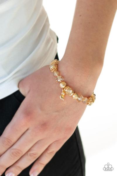 Right On The Romance - Gold Bracelet 