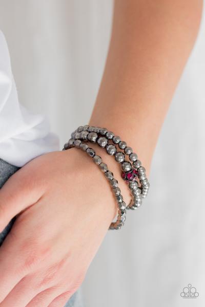 Noticeably Noir - Pink Bracelet 
