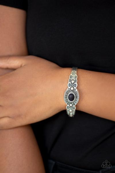 Wide Open Mesas - Black Cuff Bracelet