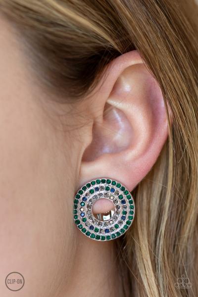 Spun Out On Shimmer - Multi Clip-On Earring