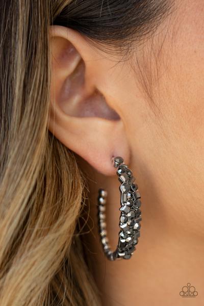 A GLITZY Conscience - Silver Hoop Earring 