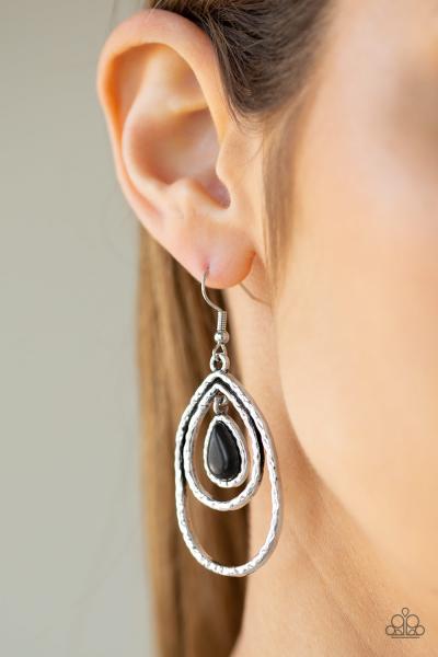 Desert Tempest - Black Earring