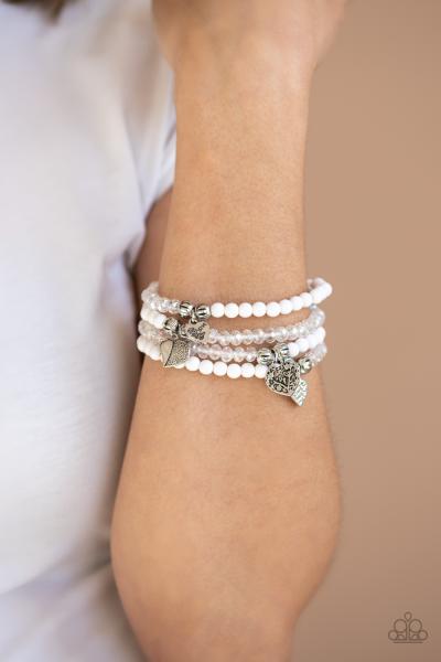 Colorfully Cupid - White Bracelet 