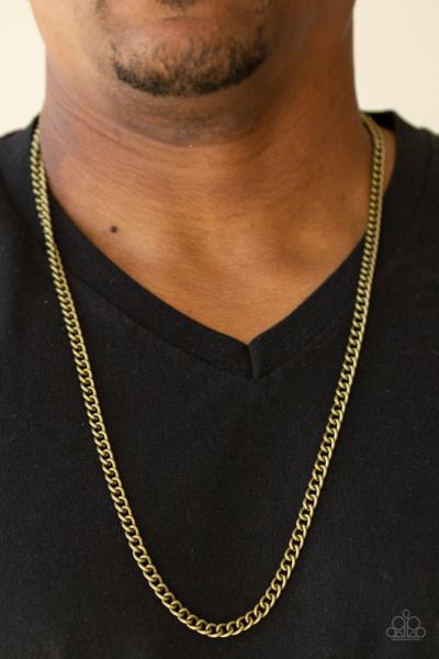 First Rule Of Fight Club - Brass Urban Necklace