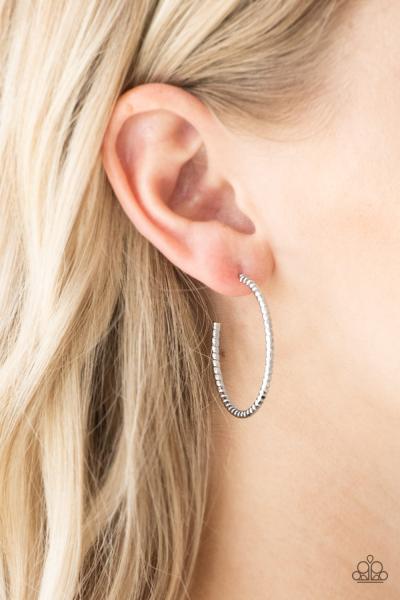 HOOP, Line, and Sinker - Silver Hoop Earring