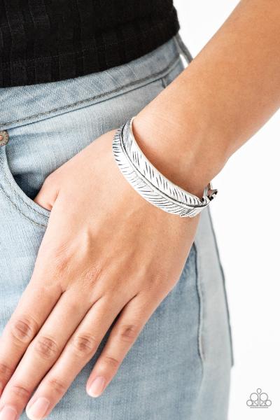 Tran-QUILL-ity - Silver Cuff Bracelet