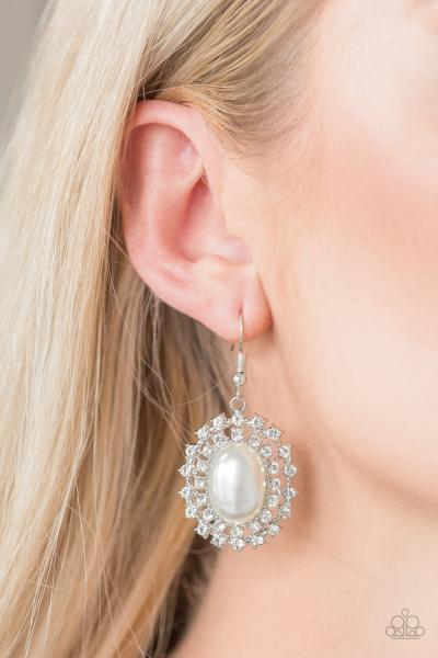 Mega Movie Star - White Earring 