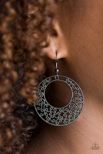 Wistfully Winchester - Black Earring