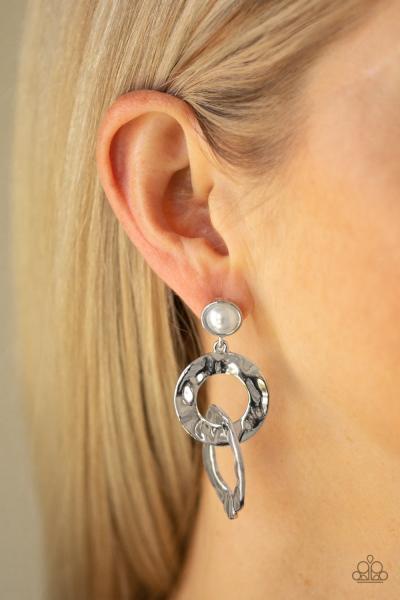 On Scene - White Post Earring