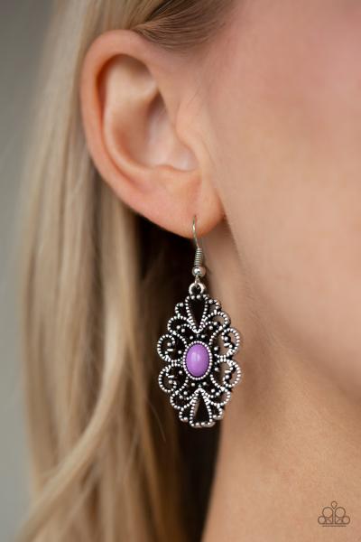 Over The POP - Purple Earring 