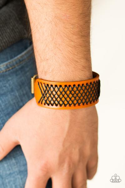 Cross The Line - Brown Urban Bracelet 