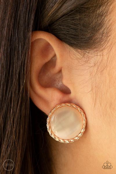 Get Up and GLOW - Rose Gold Clip-On Earring