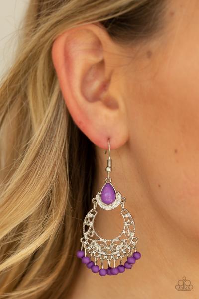 Colorful Colada - Purple Earring