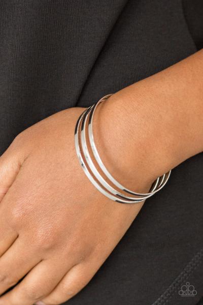Street Sleek - Silver Cuff Bracelet