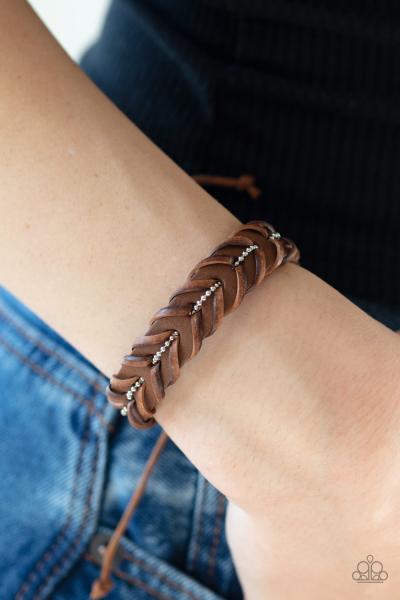 Rugged Rancher - Brown Urban Bracelet 