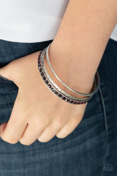 Fearless Shimmer - Purple Bangle Bracelet