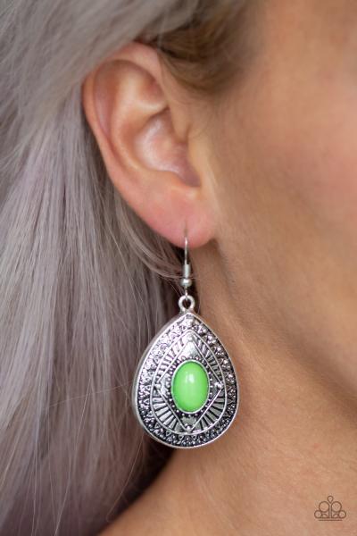 Tropical Topography - Green Earring