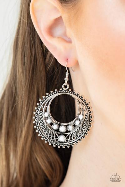 Boho Bliss - White Earring 