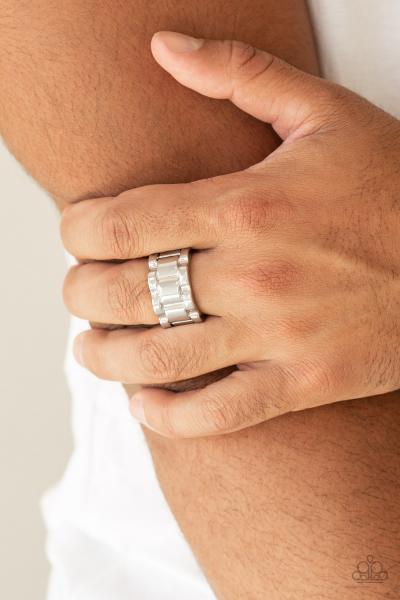 Modern Machinery - Silver Mens Ring