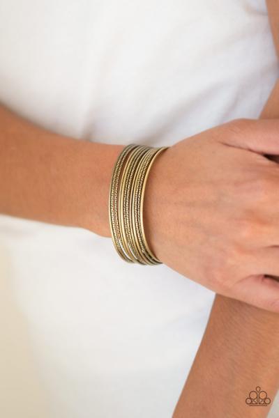 Endlessly Empress - Brass Cuff Bracelet 