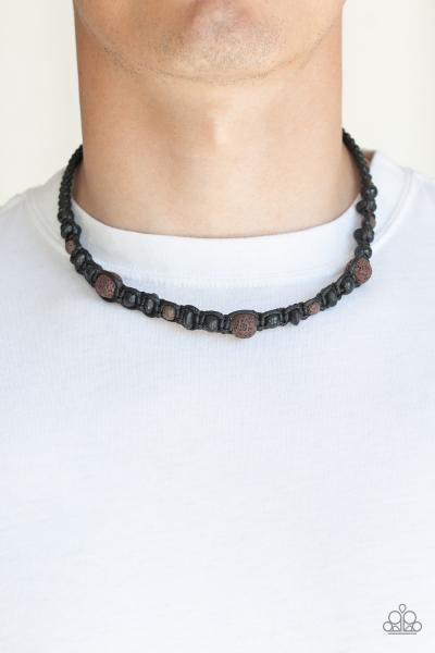 Shark Baiter - Brown Urban Necklace 