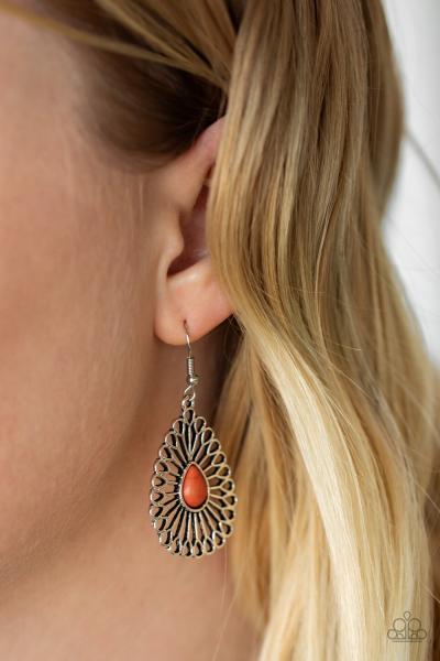 Simply Sedimentary - Orange Earrings
