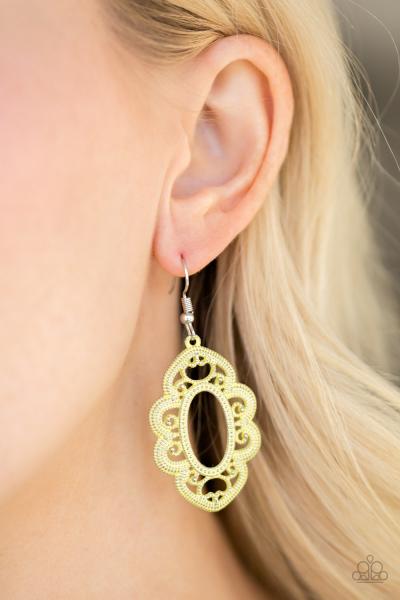Mantras and Mandalas - Yellow Earring