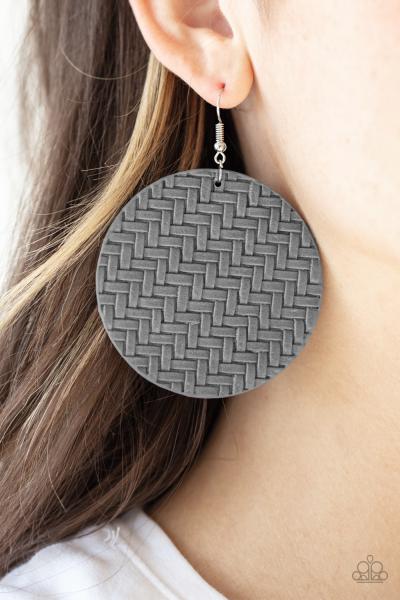 Plaited Plains - Silver Earring 