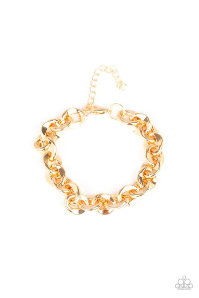 Step It Up - Gold Urban Bracelet 