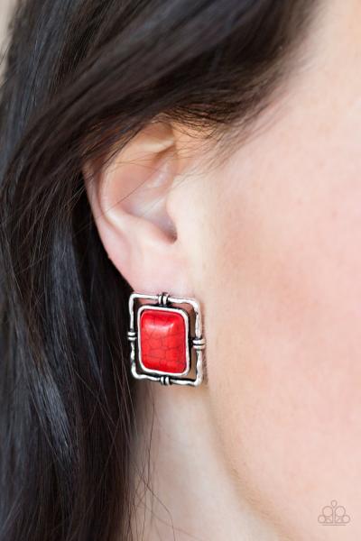 Center STAGECOACH - Red Post Earring