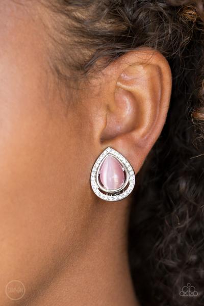 Noteworthy Shimmer - Pink Clip-On Earring
