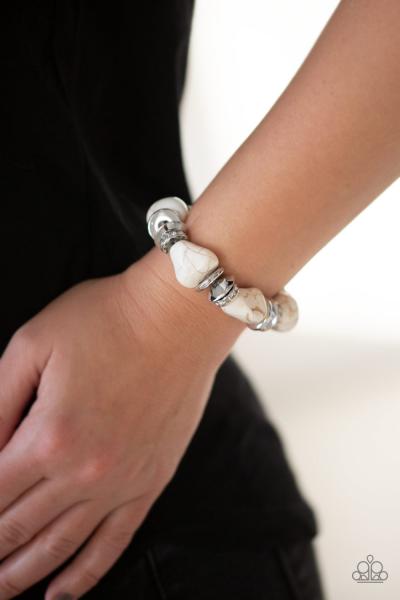 Stone Age Stunner - White Bracelet 