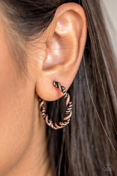Plainly Panama - Copper Hoop Earring