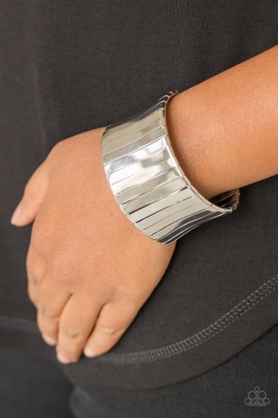 Urban Uptrend - Silver Cuff Bracelet 