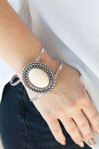 Desert Aura - White Cuff Bracelet 