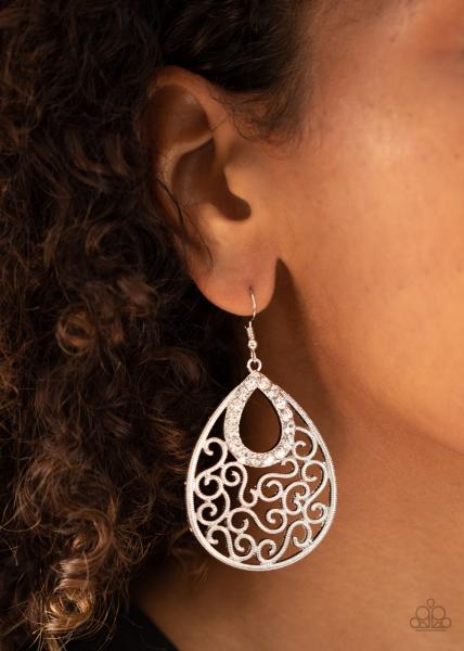 Seize The Stage - White Earring