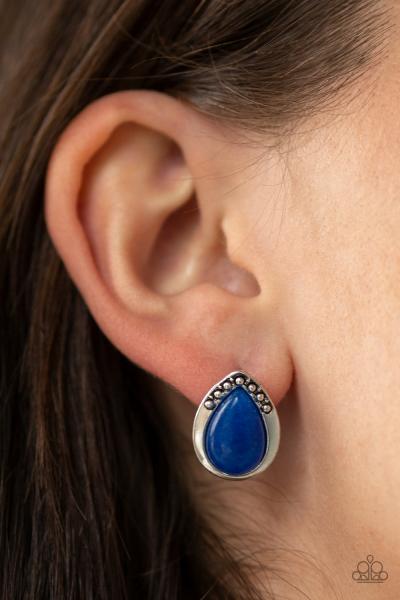 Stone Spectacular - Blue Post Earring