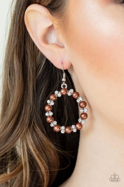 Symphony Sparkle - Brown Earring 