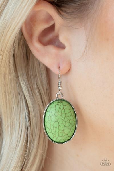 Serenely Sediment - Green Earring