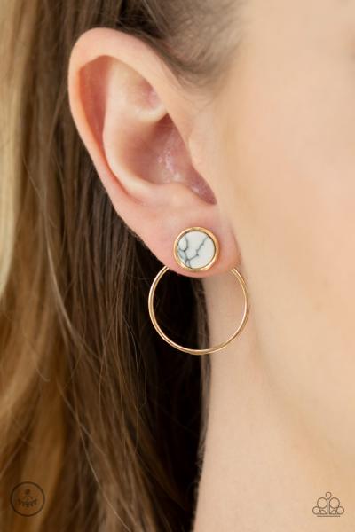 Simply Stone Dweller - Gold Jacket Earring
