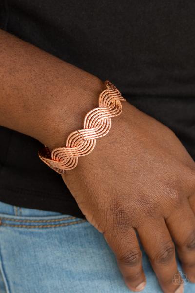 Braided Brilliance - Copper Cuff Bracelet 