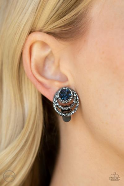 Epic Epicenter - Blue Clip-On Earring
