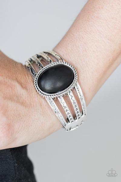 Desert Glyphs - Black Bracelet 