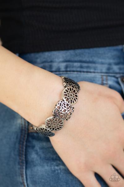 Mandala Mixer - Silver Hinge Bracelet