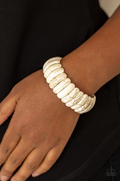 Peacefully Primal - White Bracelet 