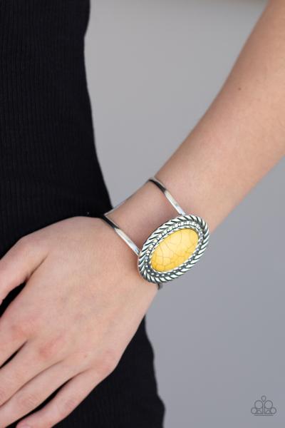 Desert Aura - Yellow Cuff Bracelet