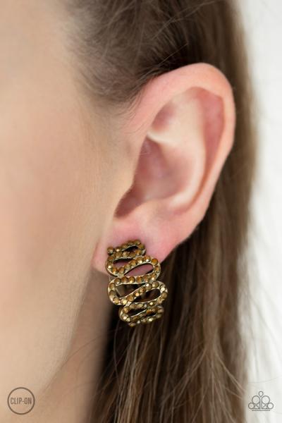 Idol Shine - Brass Clip-On Earring