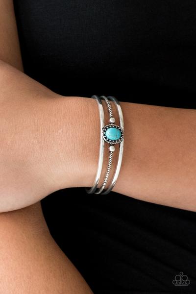 Borderline Borderland - Blue Cuff Bracelet