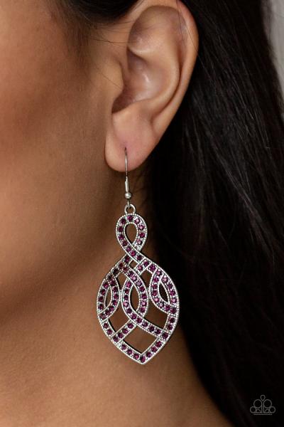 A Grand Statement - Purple Earring
